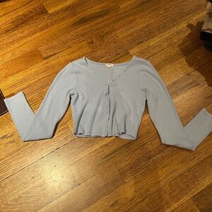 Garage Light blue cropped Henley